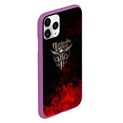 Чехол iPhone 11 Pro матовый Baldurs Gate краски текстура, цвет: 3D-фиолетовый — фото 2