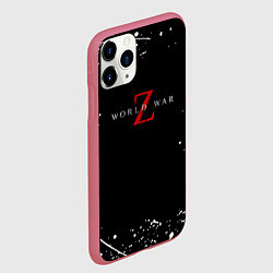 Чехол iPhone 11 Pro матовый World war z краски, цвет: 3D-малиновый — фото 2