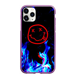 Чехол iPhone 11 Pro матовый Nirvana flame, цвет: 3D-фиолетовый