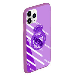 Чехол iPhone 11 Pro матовый Real Madrid текстура фк, цвет: 3D-фиолетовый — фото 2