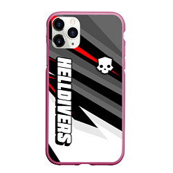 Чехол iPhone 11 Pro матовый Helldivers 2: Skull Logo, цвет: 3D-малиновый