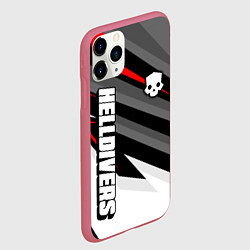 Чехол iPhone 11 Pro матовый Helldivers 2: Skull Logo, цвет: 3D-малиновый — фото 2