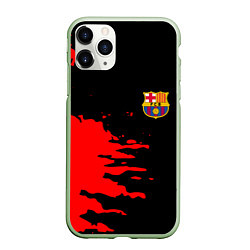 Чехол iPhone 11 Pro матовый Barcelona краски спорт, цвет: 3D-салатовый