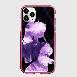 Чехол iPhone 11 Pro матовый Сакура в силуэте Зеро ту, цвет: 3D-малиновый