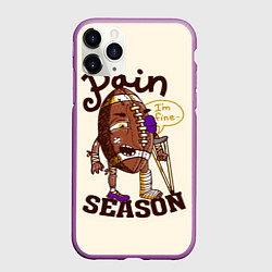 Чехол iPhone 11 Pro матовый Сезон боли, цвет: 3D-фиолетовый