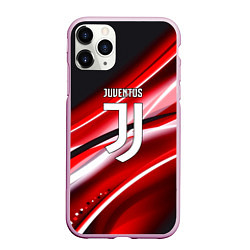 Чехол iPhone 11 Pro матовый Juventus geometry sport line, цвет: 3D-розовый
