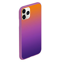 Чехол iPhone 11 Pro матовый Градиент оранжево-фиолетовый, цвет: 3D-фиолетовый — фото 2