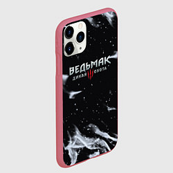 Чехол iPhone 11 Pro матовый Ведьмак дикая охота огонь, цвет: 3D-малиновый — фото 2
