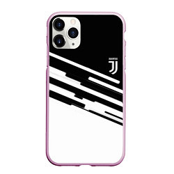 Чехол iPhone 11 Pro матовый Ювентус спорт текстура, цвет: 3D-розовый