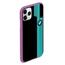 Чехол iPhone 11 Pro матовый BMW sport line geometry, цвет: 3D-фиолетовый — фото 2