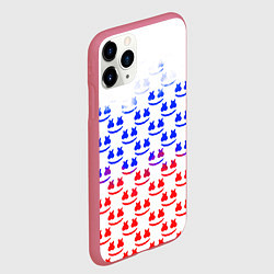 Чехол iPhone 11 Pro матовый Marshmello russia color, цвет: 3D-малиновый — фото 2