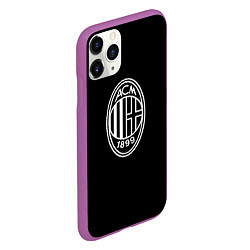 Чехол iPhone 11 Pro матовый Milan fc белое лого, цвет: 3D-фиолетовый — фото 2