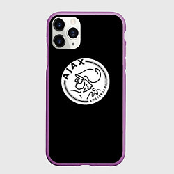 Чехол iPhone 11 Pro матовый Ajax fc белое лого, цвет: 3D-фиолетовый