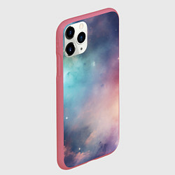 Чехол iPhone 11 Pro матовый Нежный космос, цвет: 3D-малиновый — фото 2