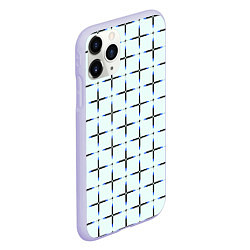Чехол iPhone 11 Pro матовый Линии плюс, цвет: 3D-светло-сиреневый — фото 2