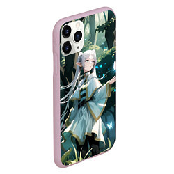 Чехол iPhone 11 Pro матовый Sousou no Frieren Фрирен butterfly, цвет: 3D-розовый — фото 2