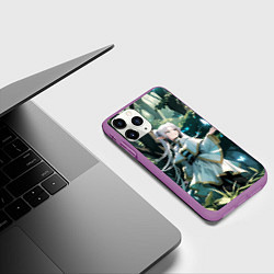 Чехол iPhone 11 Pro матовый Sousou no Frieren Фрирен butterfly, цвет: 3D-фиолетовый — фото 2