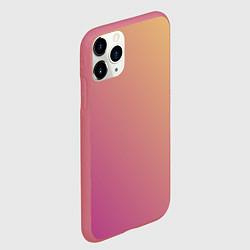 Чехол iPhone 11 Pro матовый Градиент желтый малиновый по диагонали, цвет: 3D-малиновый — фото 2