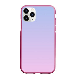 Чехол iPhone 11 Pro матовый Градиент лавандовый, цвет: 3D-малиновый