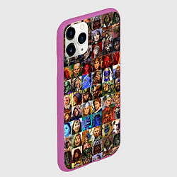 Чехол iPhone 11 Pro матовый Портреты всех героев, цвет: 3D-фиолетовый — фото 2
