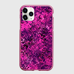 Чехол iPhone 11 Pro матовый Абстрактная текстура тёмно-розовый, цвет: 3D-малиновый