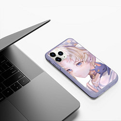 Чехол iPhone 11 Pro матовый Sailor Moon Усаги Цукино, цвет: 3D-светло-сиреневый — фото 2