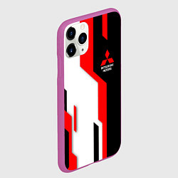 Чехол iPhone 11 Pro матовый Mitsubishi red uniform, цвет: 3D-фиолетовый — фото 2
