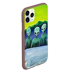 Чехол iPhone 11 Pro матовый Спящая красавица 3000 и Инопланетяне, цвет: 3D-коричневый — фото 2