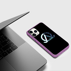 Чехол iPhone 11 Pro матовый Ninja Kamui Auza, цвет: 3D-фиолетовый — фото 2