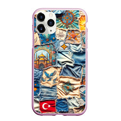 Чехол iPhone 11 Pro матовый Джинсы в Турции - пэчворк