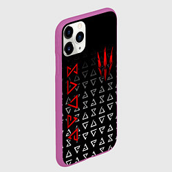 Чехол iPhone 11 Pro матовый Знаки начальной магии из The witcher, цвет: 3D-фиолетовый — фото 2