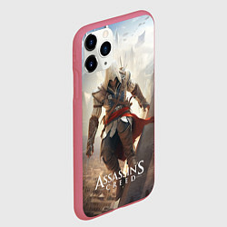 Чехол iPhone 11 Pro матовый Assassins creed старинный город, цвет: 3D-малиновый — фото 2
