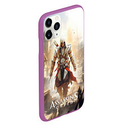 Чехол iPhone 11 Pro матовый Assassins creed старый город, цвет: 3D-фиолетовый — фото 2