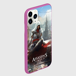 Чехол iPhone 11 Pro матовый Assassins creed poster game, цвет: 3D-фиолетовый — фото 2