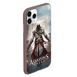 Чехол iPhone 11 Pro матовый Assassins creed poster game, цвет: 3D-коричневый — фото 2