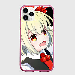 Чехол iPhone 11 Pro матовый Touhou Project Rumia happy, цвет: 3D-малиновый