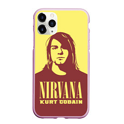 Чехол iPhone 11 Pro матовый Kurt Cobain Nirvana, цвет: 3D-розовый