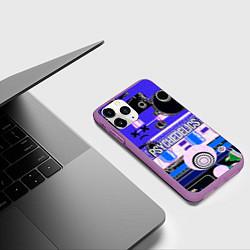 Чехол iPhone 11 Pro матовый Psychedelics, цвет: 3D-фиолетовый — фото 2