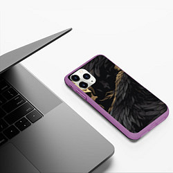 Чехол iPhone 11 Pro матовый Останки падших ангелов, цвет: 3D-фиолетовый — фото 2