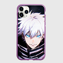 Чехол iPhone 11 Pro матовый Сатору Годзё Jujutsu Kaisen, цвет: 3D-фиолетовый