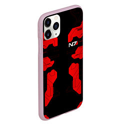 Чехол iPhone 11 Pro матовый Mass Effect - Red armor, цвет: 3D-розовый — фото 2