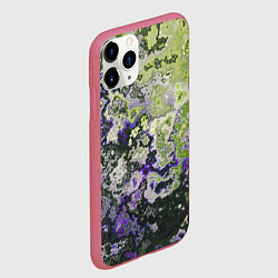 Чехол iPhone 11 Pro матовый Абстрактный эффект ржавчины, цвет: 3D-малиновый — фото 2