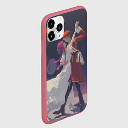 Чехол iPhone 11 Pro матовый Fern x Stark: Love Dance, цвет: 3D-малиновый — фото 2