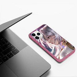 Чехол iPhone 11 Pro матовый Sousou no Frieren Фрирен beautiful, цвет: 3D-малиновый — фото 2