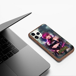 Чехол iPhone 11 Pro матовый League Of Legends Akali Kda, цвет: 3D-коричневый — фото 2