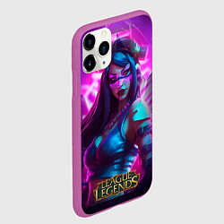 Чехол iPhone 11 Pro матовый League Of Legends Akali Kda, цвет: 3D-фиолетовый — фото 2