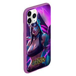 Чехол iPhone 11 Pro матовый League of Legends Kaisa Kda style, цвет: 3D-фиолетовый — фото 2