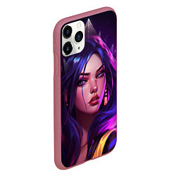 Чехол iPhone 11 Pro матовый League of Legends Kaisa Kda style, цвет: 3D-малиновый — фото 2