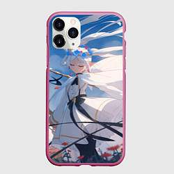 Чехол iPhone 11 Pro матовый Sousou no Frieren Фрирен beautiful, цвет: 3D-малиновый