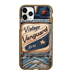 Чехол iPhone 11 Pro матовый Vintage vanguard jeans - patchwork